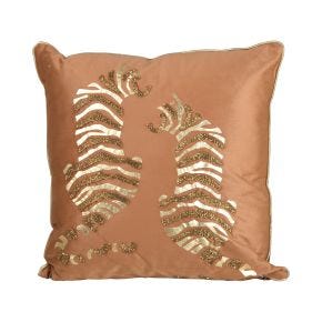 Casa Tiger Foil Cushion, Gold