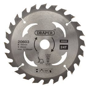 Draper TCT Wood Circular Saw Blade, 24T