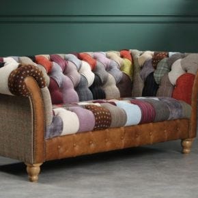Casa Patchwork Presbury 2 Seater eather Sofa