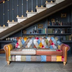 Casa Patchwork Dickinson 2 Seater Fabric Sofa