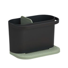 ReBorn Recycled Sink Tidy, Sage Green & Charcoal 