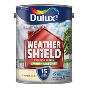 Weathershield Smooth Masonry Paint, 5L, County Cream