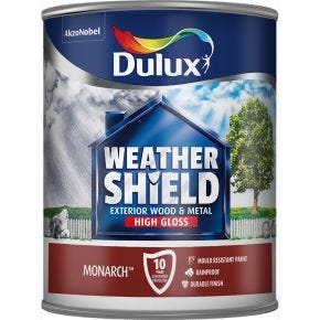 Weathershield Exterior High Gloss Paint, 750ml, Monarch