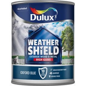 Weathershield Exterior High Gloss Paint, 750ml, Oxford Blue