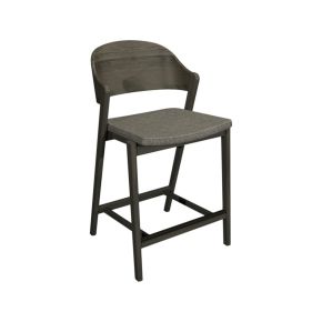 Casa Vienna Fabric Bar Stool, Grey