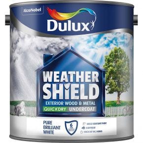 Weathershield Quick Dry Undercoat Paint, 2.5L, Pure Brilliant White