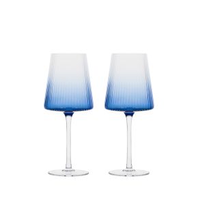 Anton Studio Design Empire Wine Glasses, Set of 2, Blue