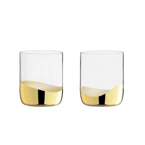 Anton Studio Design Wave DOF Tumblers, Set of 2, Gold