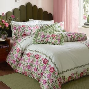 Cath Kidston Dolly Rose Duvet Set, King, Sage