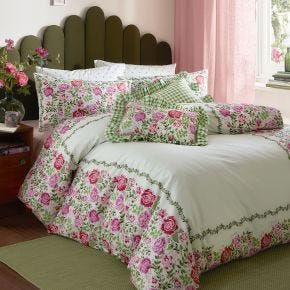 Cath Kidston Dolly Rose Duvet Set, Super King, Sage