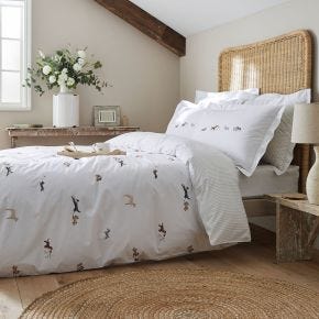 Sophie Allport Doggy Day Care Duvet Set, Double, Off-white