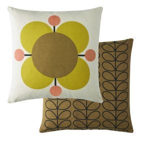 Orla Kiely Atomic Flower Cushion, 45x45cm, Primrose