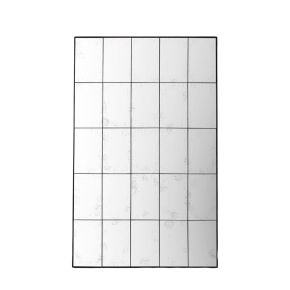 Gallery Boxley Window Pane Rectangular Mirror, 160x100cm, Black