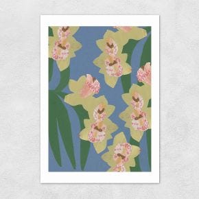 Orchids Printed Artwork by Katy Welsh, A2