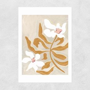 Flowers Flowers Flowers Printed Artwork by Arty Guava, A2