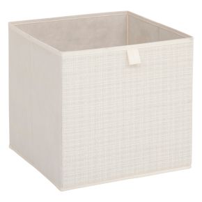 5five Lauria Fabric Storage Box, 31x31cm, Beige