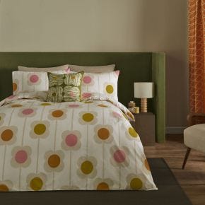 Orla Kiely Abacus Flower Duvet Set, Single, Sunrise