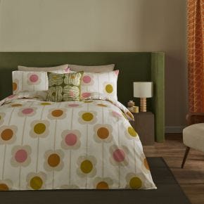 Orla Kiely Abacus Flower Duvet Set, Super King, Sunrise