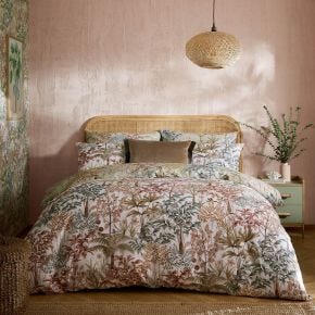Graham & Brown Jardin Botanico Duvet Set, King, Soft Sage
