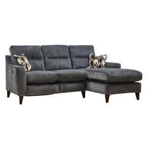 Casa Arno Fabric Power Recliner Right Hand Chaise Sofa, Marlon Nero