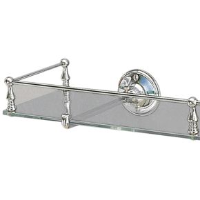 Miller Stockholm Glass Shelf with Guard Rail, Chrome