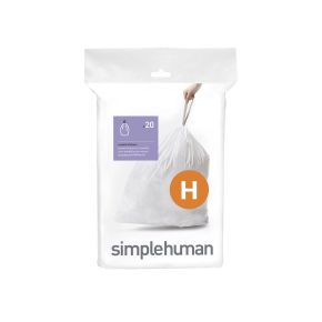 Simplehuman CW0168 Bin Liners 30L, Code H, Pack of 20