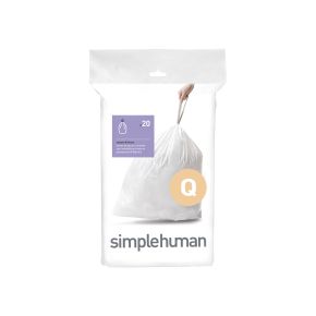 Simplehuman CW0176 Bin Liners 50L, Code Q, Pack of 20