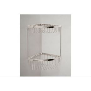 Miller Two Tier Corner Basket, Chrome