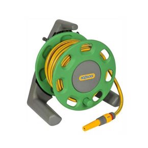 Hozelock 25m Compact Floor Standing Hose Reel with Hose Pipe