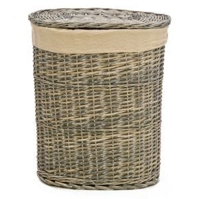 Casa Wicker Laundry Basket, Large, Natural/Grey