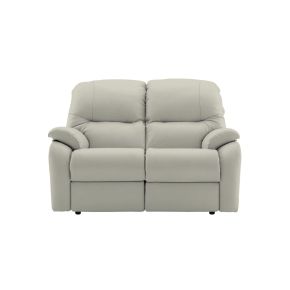 G Plan Mistral 2 Seater Small Leather Sofa, Husk Alabaster