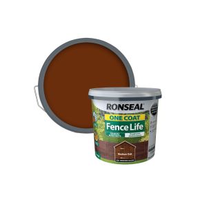 Ronseal One Coat Fencelife Paint, 5L, Medium Oak