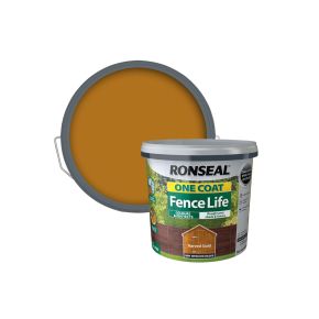 Ronseal One Coat Fencelife Paint, 5L, Harvest Gold