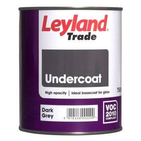 Leyland Trade Undercoat Paint, 750ml, Dark Grey