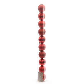 Kaemingk Tube of Baubles, Red, Pack of 10