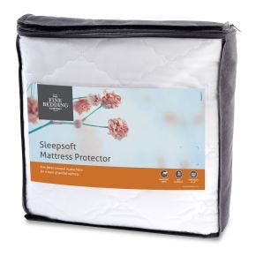 Fine Bedding Company Sleepsoft Mattress Protector King, White