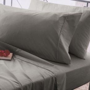 Belledorm 200 Thread Count Flat Sheet, Double, Grey