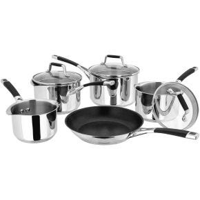 Stellar Induction Draining Saucepan Set, 5 Piece