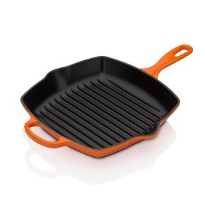 Le Creuset Signature Cast Iron Square Grillit, 26cm, Volcanic