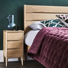 Ercol Rimini 3 Drawer Bedside Cabinet