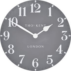 Thomas Kent Arabic Wall Clock, 51cm, Grey