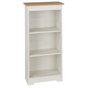 Casa Chandler Low Narrow Bookcase, White