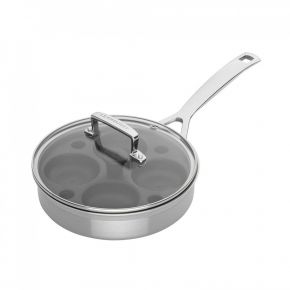 Le Creuset 3-Ply Stainless Steel Sauté Pan with Poach Insert, 20cm