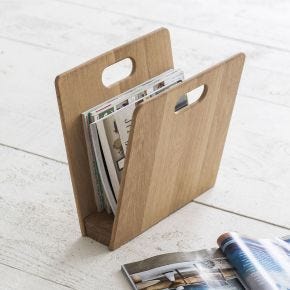 Garden Trading Woodstock Magazine Rack, Raw Oak