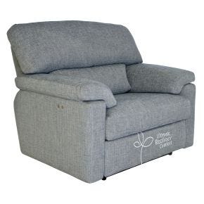 Casa Henry Cuddler Power Recliner Fabric Chair