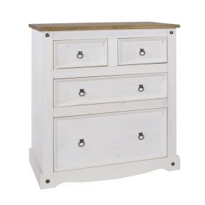 Casa Connor 2+2 Drawer Chest, White