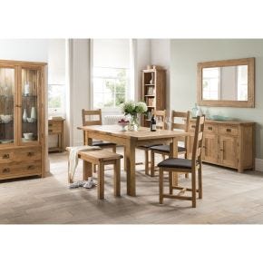 Casa Seville Extending Table & 4 Chairs Dining Set, Oak