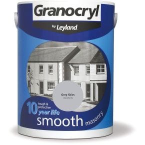 Granocryl Smooth Masonry Paint, Grey Skies, 5L