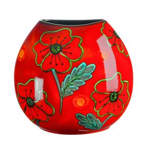 Poole Pottery Poppy Field Purse Vase, 26cm