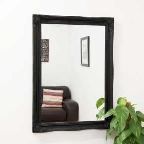 Mirror Outlet Hamilton Wall Mirror, 106x76cm, Black